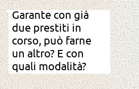 garante con molti prestiti in corso