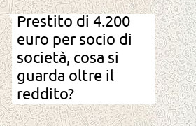 prestito di 4200 euro per socio di societ�