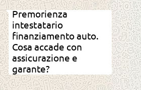 intervento assicurazione debito per finanziamento auto con garante