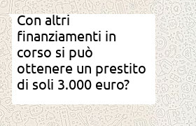 ulteriore prestito di 3000 euro con busta paga di 1365 euro